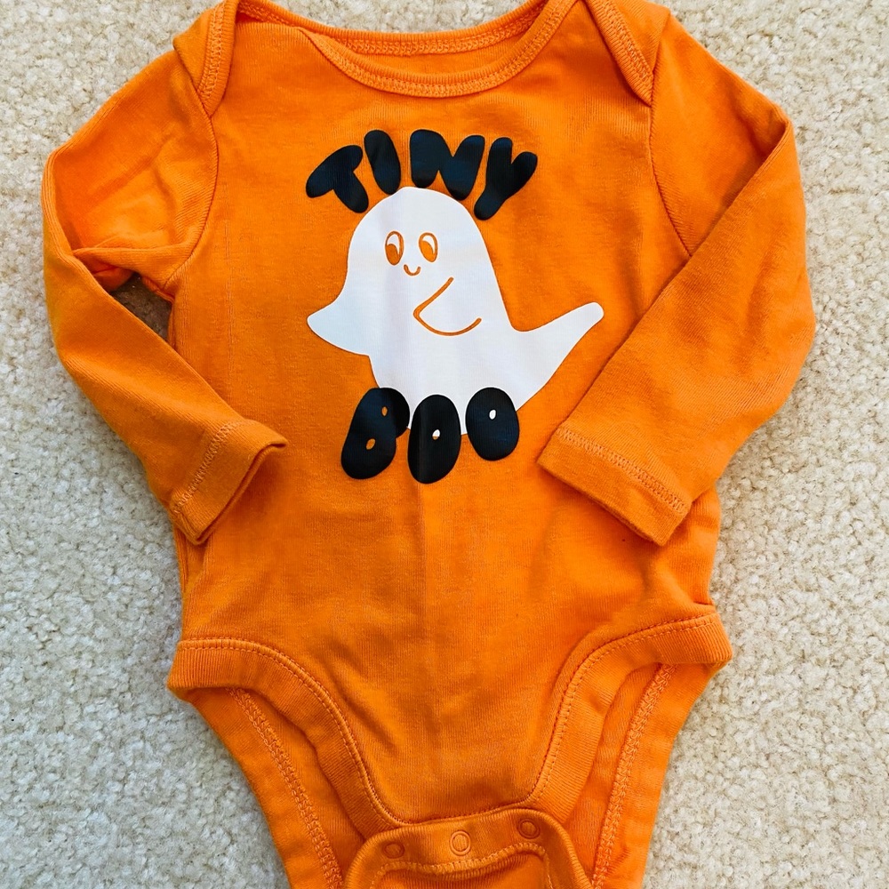 Old Navy Orange 'Tiny Boo' Bodysuit